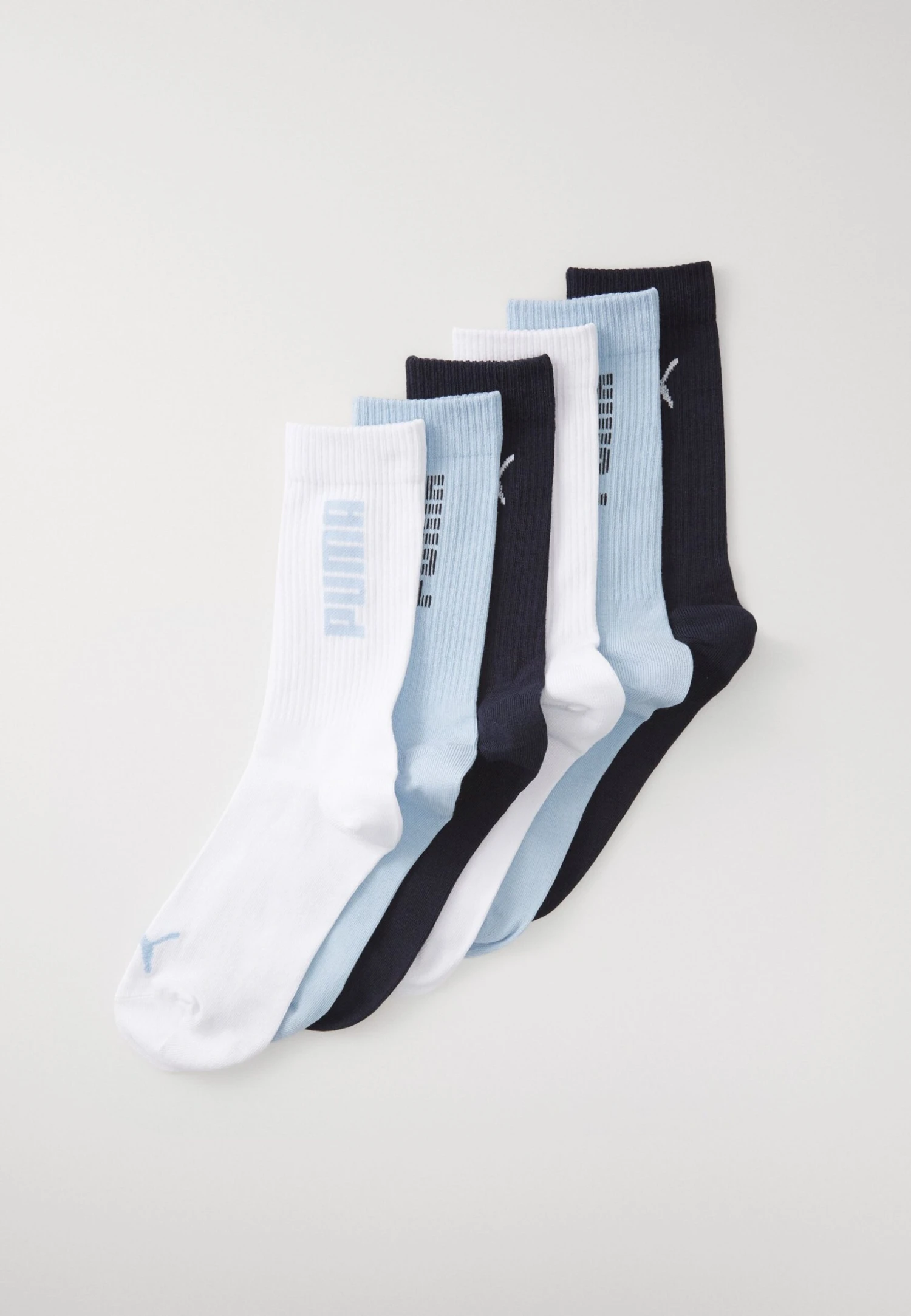Puma LOGO CREW SOCK UNISEX 6 PACK - Socks - Blue/navy/white 3 Puma LOGO CREW SOCK UNISEX 6 PACK - Socks - Blue/navy/white