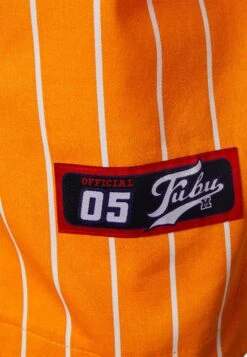 FUBU Unisex Corporate Pinstripe Baseball - Shirt - Orange -Stock X 69034dbc9c7d4eb29b9448e08775d7b0
