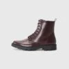 Pier One Lace-up Ankle Boots - Burgandy -Stock X 6979ddb505b943a7b7889e1fe0254510