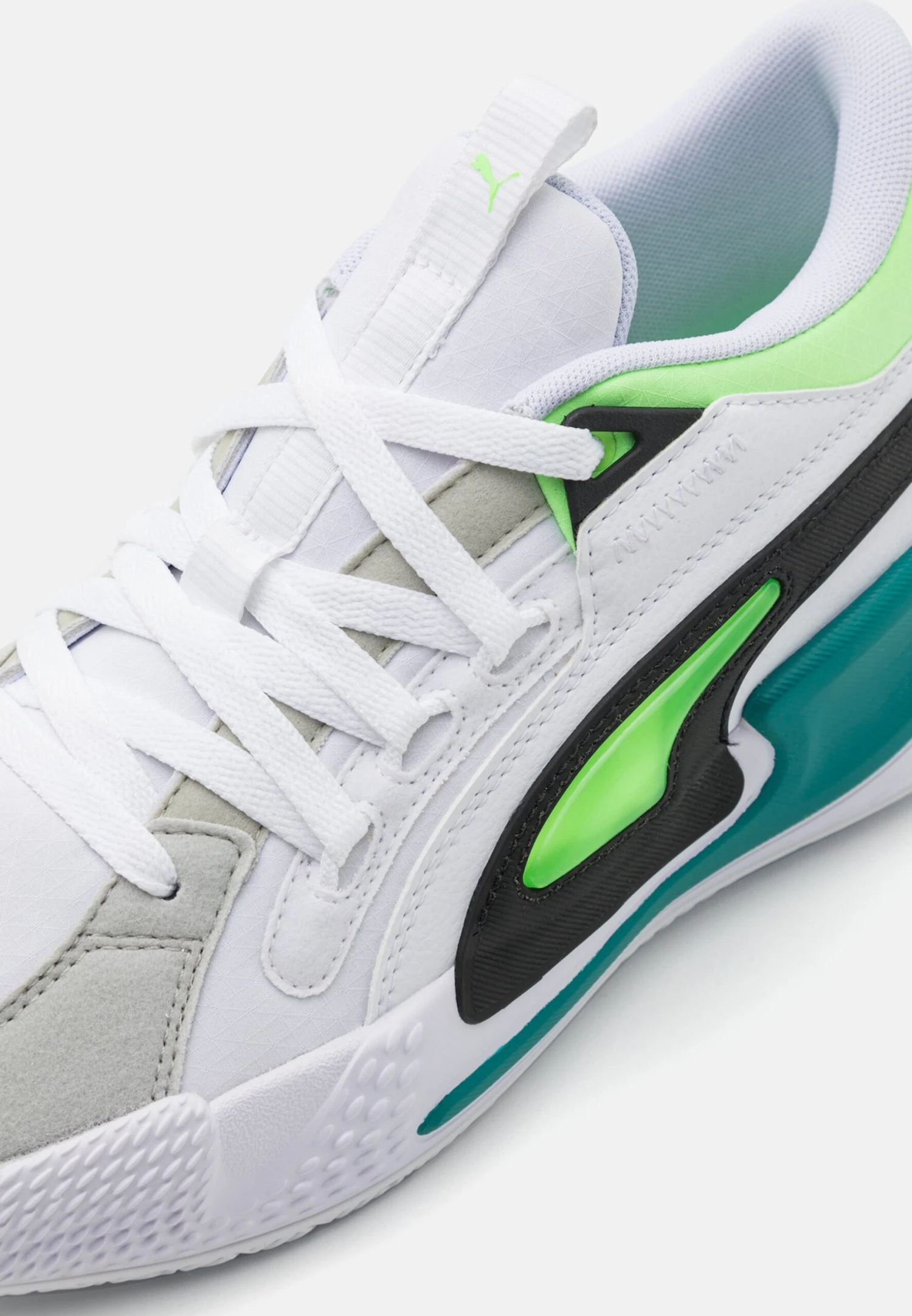 Puma Court Rider Chaos - Basketball Shoes - White/Fizzy Lime 8 Puma Court Rider Chaos - Basketball Shoes - White/Fizzy Lime - Image 6