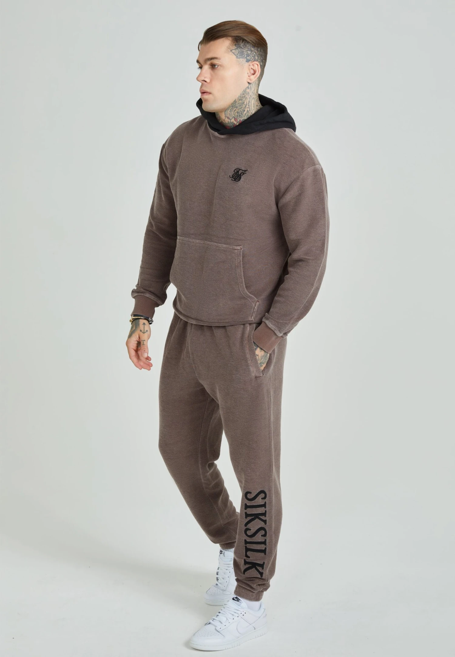 SikSilk Loopback - Tracksuit Bottoms - Washed Brown 4 SikSilk Loopback - Tracksuit Bottoms - Washed Brown - Image 2
