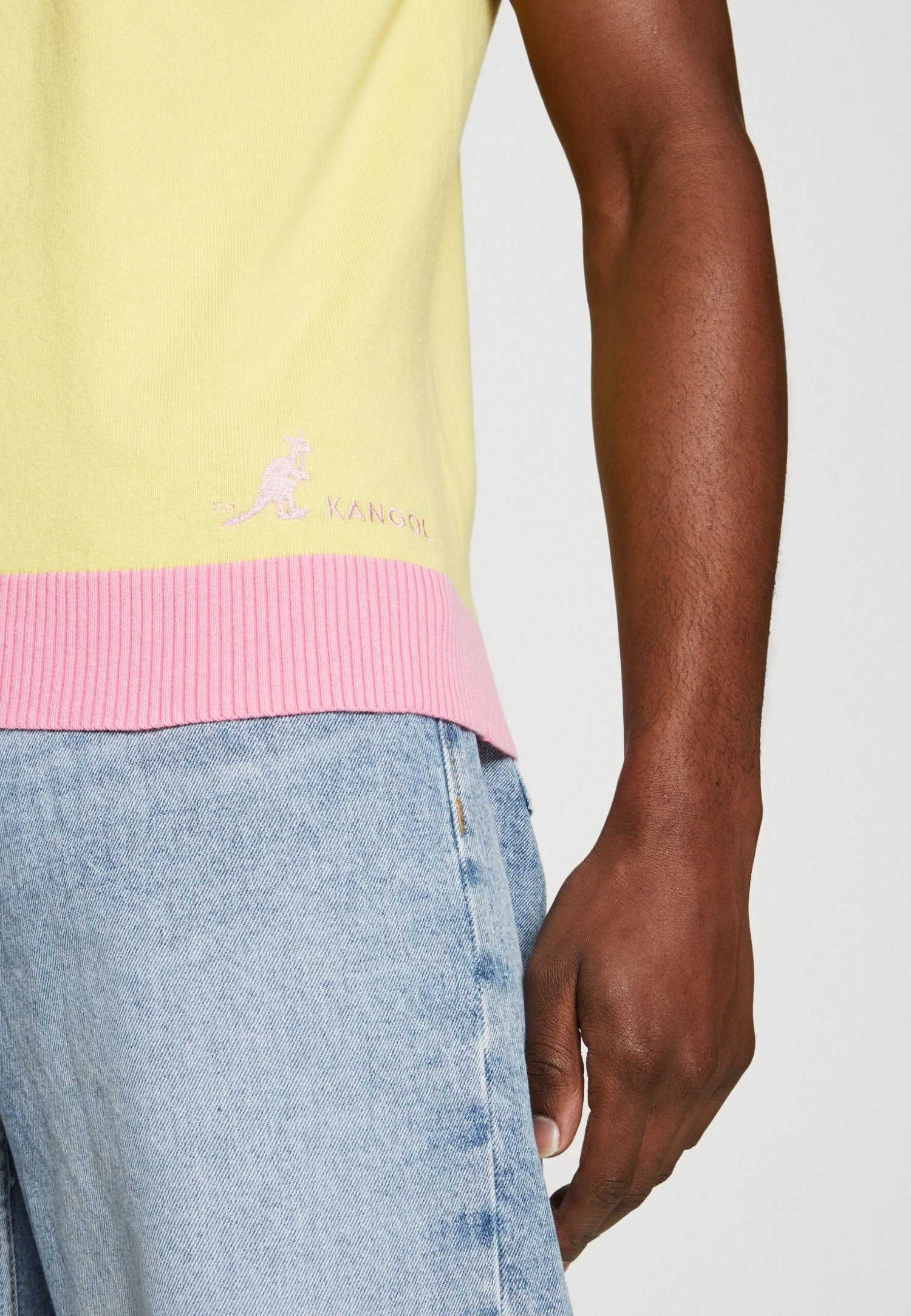 Kangol River Round Neck Spencer Unisex - Jumper - Yellow/Pink 8 Kangol River Round Neck Spencer Unisex - Jumper - Yellow/Pink - Image 6