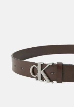 Calvin Klein BUCKLE TUMBLED - Belt - Dark Brown/antique Silver-coloured -Stock X 6cd9368a63024c378efdc891bfe7e986