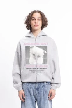 MISSING LIGHT GREY MELANGE FRONTZIP UNISEX - Zip-up Sweatshirt - Grey Melange