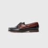 SALER - Boat Shoes - Black/russet