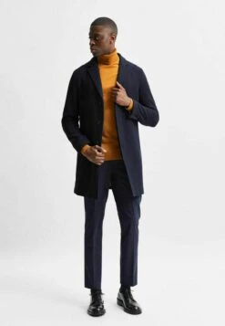 Selected Homme Classic Coat - Mottled Dark Blue, Blue Denim 9 Selected Homme Classic Coat - Mottled Dark Blue, Blue Denim -Stock X 708a2ab3e10541f194da7fde6b1b3315