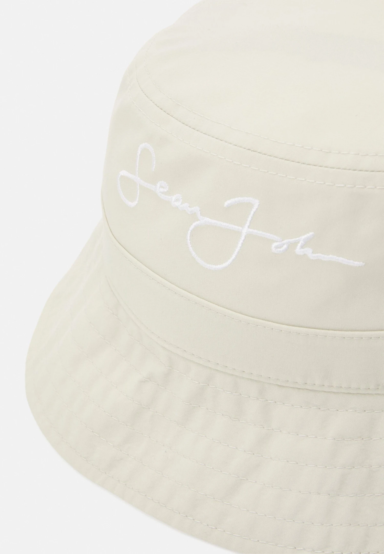 Sean John Script Logo Buckethat Unisex - Hat - Beige 5 Sean John Script Logo Buckethat Unisex - Hat - Beige - Image 3