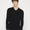 Men V NeckSweater - Jumper - Black
