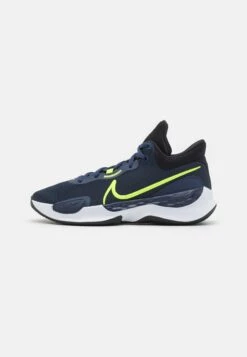 Nike Performance Renew Elevate 3 - Basketball Shoes - Black/Volt/Midnight Navy/White