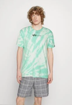 Alpha Industries Tie Dye - Print T-Shirt - Atomic Green