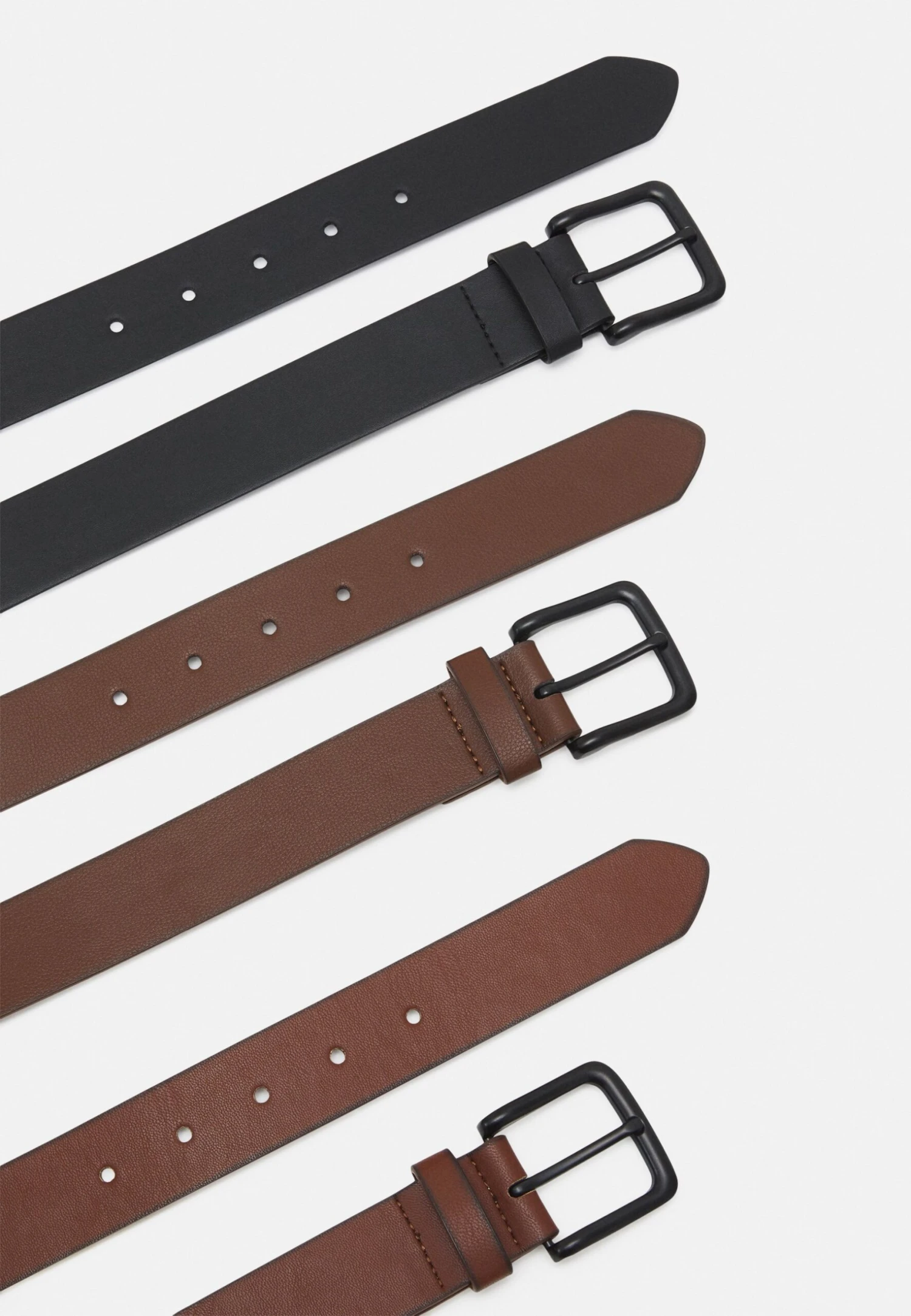 Pier One 3 Pack Unisex - Belt - Black/Brown /Cognac 4 Pier One 3 Pack Unisex - Belt - Black/Brown /Cognac - Image 2