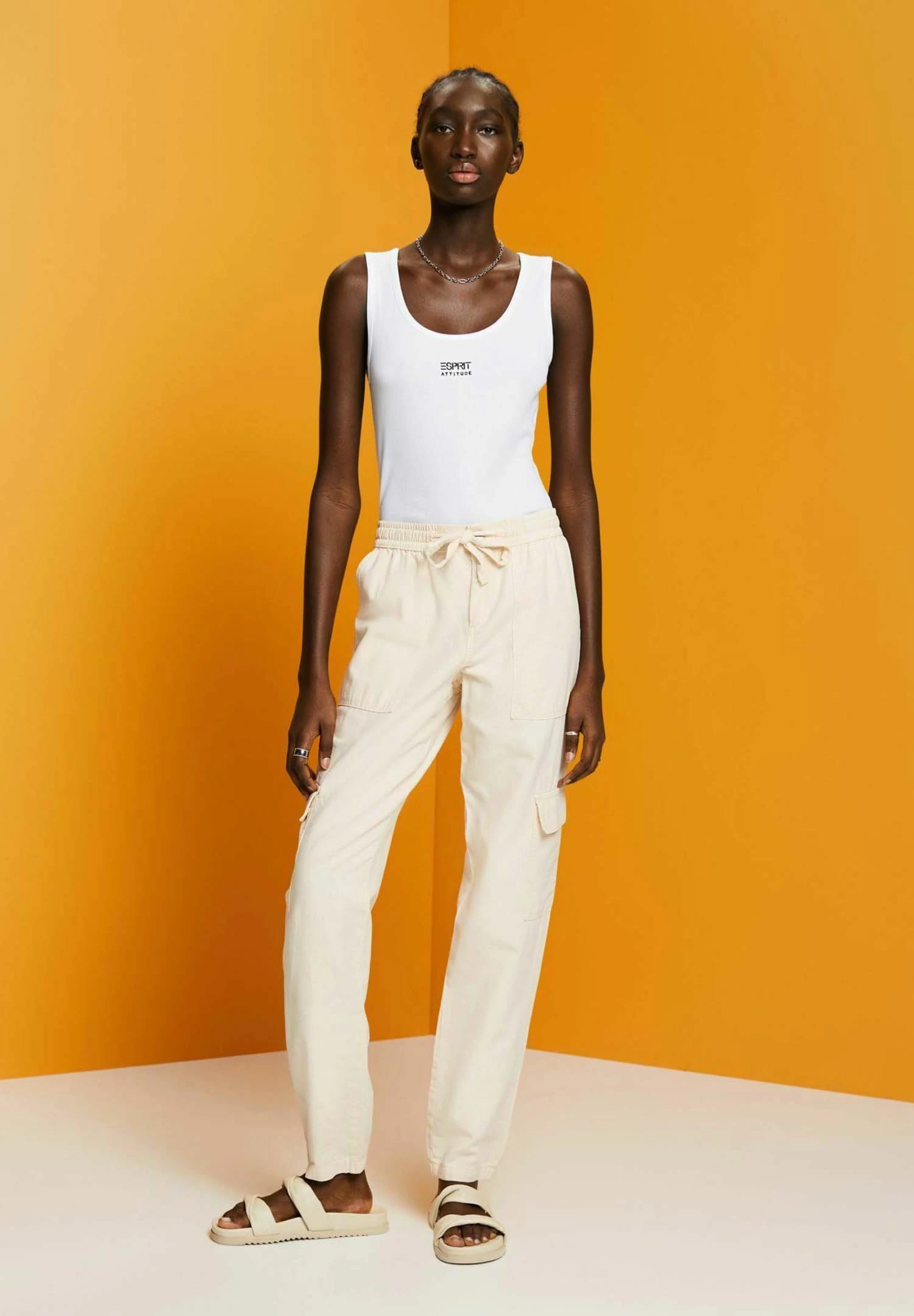 ESPRIT Cargo Trousers - Pastel Pink 6 ESPRIT Cargo Trousers - Pastel Pink - Image 4