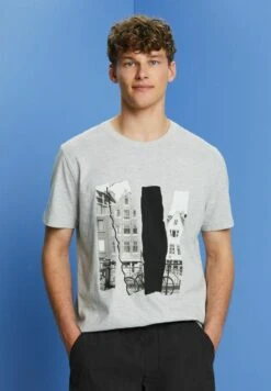 ESPRIT Print T-Shirt - Light Grey New -Stock X 74ac98fd1f0b42e782066401ec3238cd