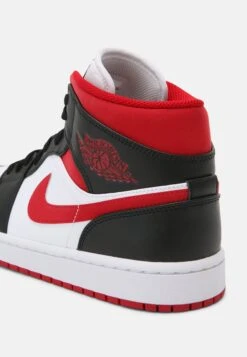 Air Jordan 1 Mid - High-Top Trainers - White/Gym Red/Black -Stock X 75a59234f4c4492888877f182f2ece8f