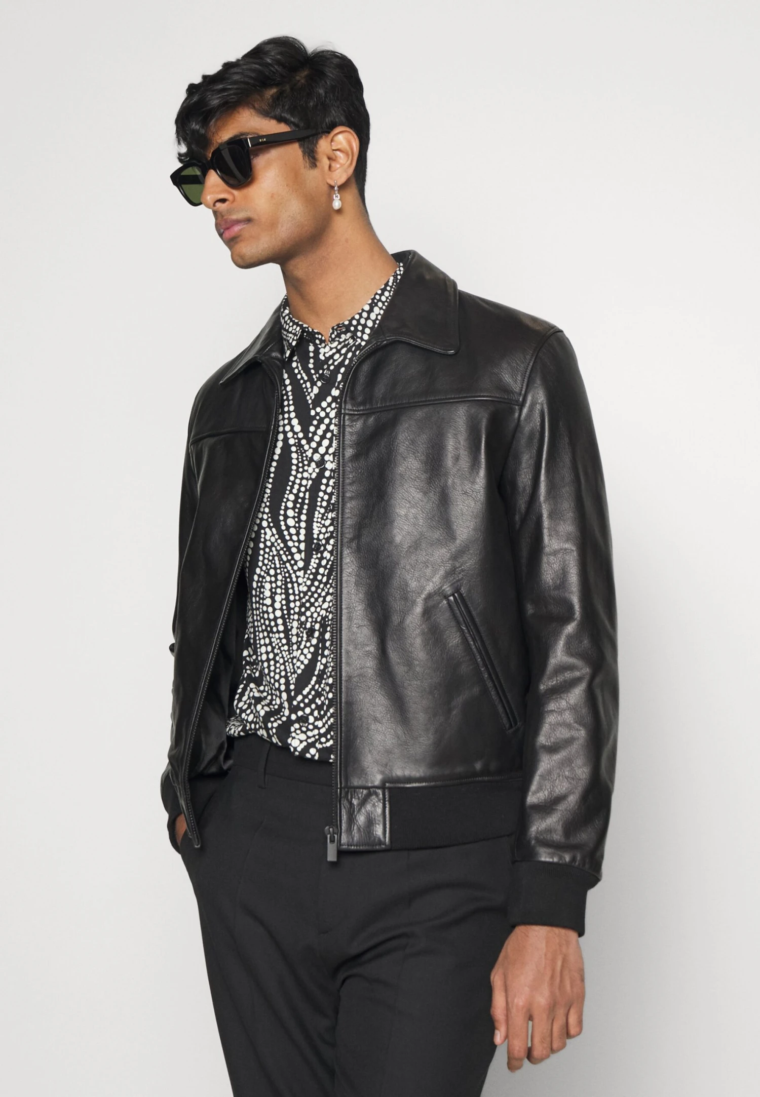 THE KOOPLES Blouson Cuir - Leather Jacket - Black 6 THE KOOPLES Blouson Cuir - Leather Jacket - Black - Image 4