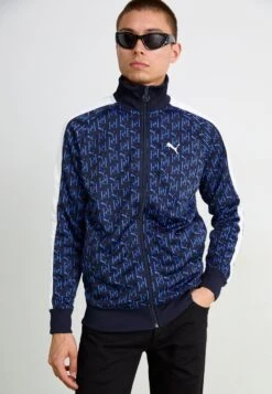 Puma T7 TRACK JACKET - Zip-up Sweatshirt - New Navy -Stock X 77c4e5c8dea6442f8373c8a544494875