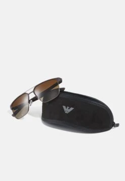 Emporio Armani Sunglasses - Matte Brown/Gunmetal/Gradient Brown -Stock X 78643221ee38478bb965b0613d08f30f