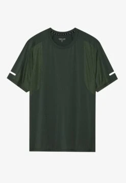 QUICK DRY SHORT SLEEVE T-SHIRT WITH REFLECTIVE STRIP - Sports T-shirt - Beige -Stock X 794fde9e05e74e949de9d95d985a62ab