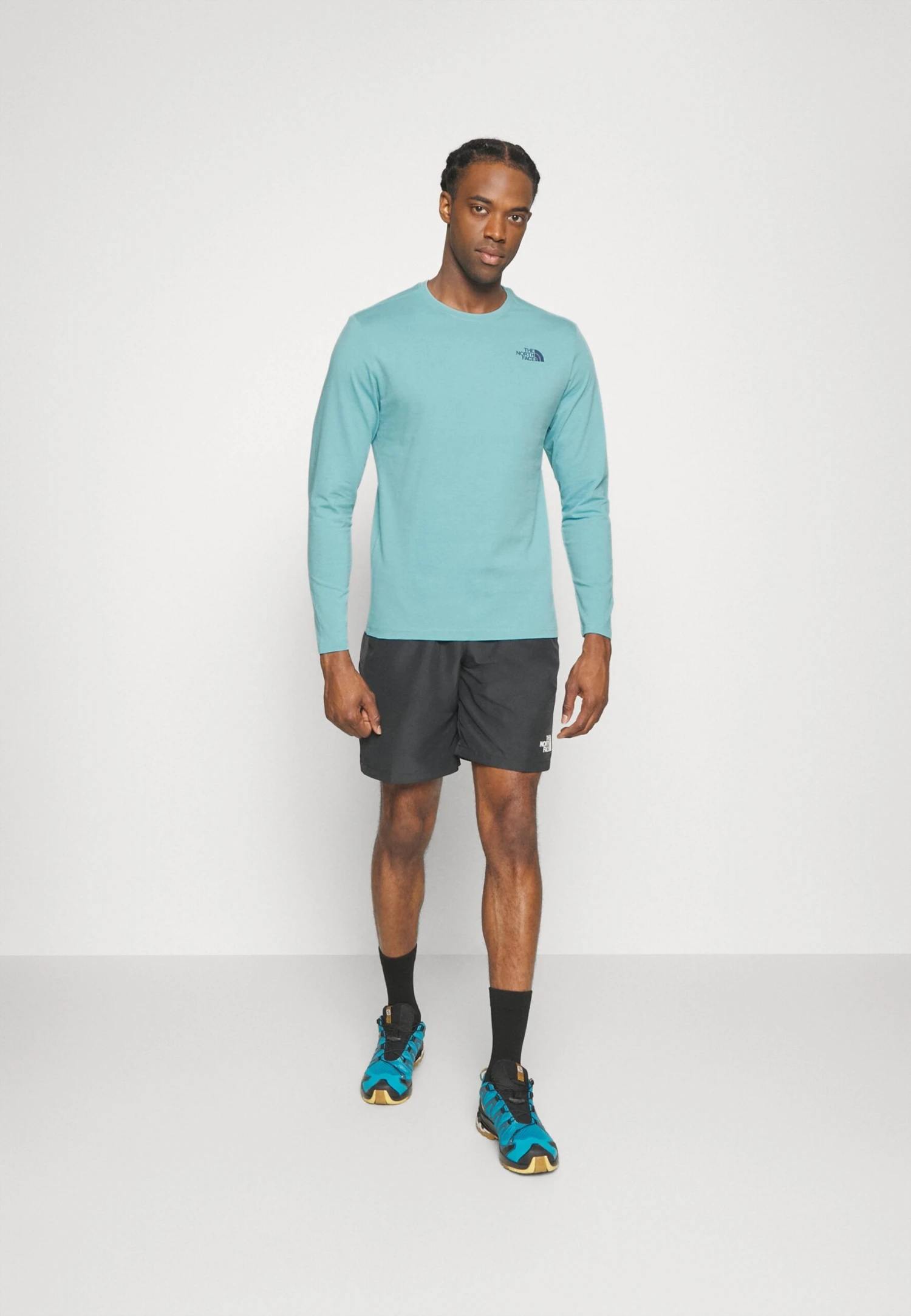 The North Face Box Tee - Long Sleeved Top - Reef Waters-Summit Navy 4 The North Face Box Tee - Long Sleeved Top - Reef Waters-Summit Navy - Image 2