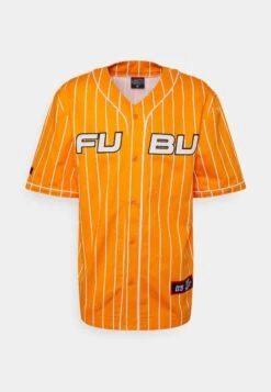 FUBU Unisex Corporate Pinstripe Baseball - Shirt - Orange