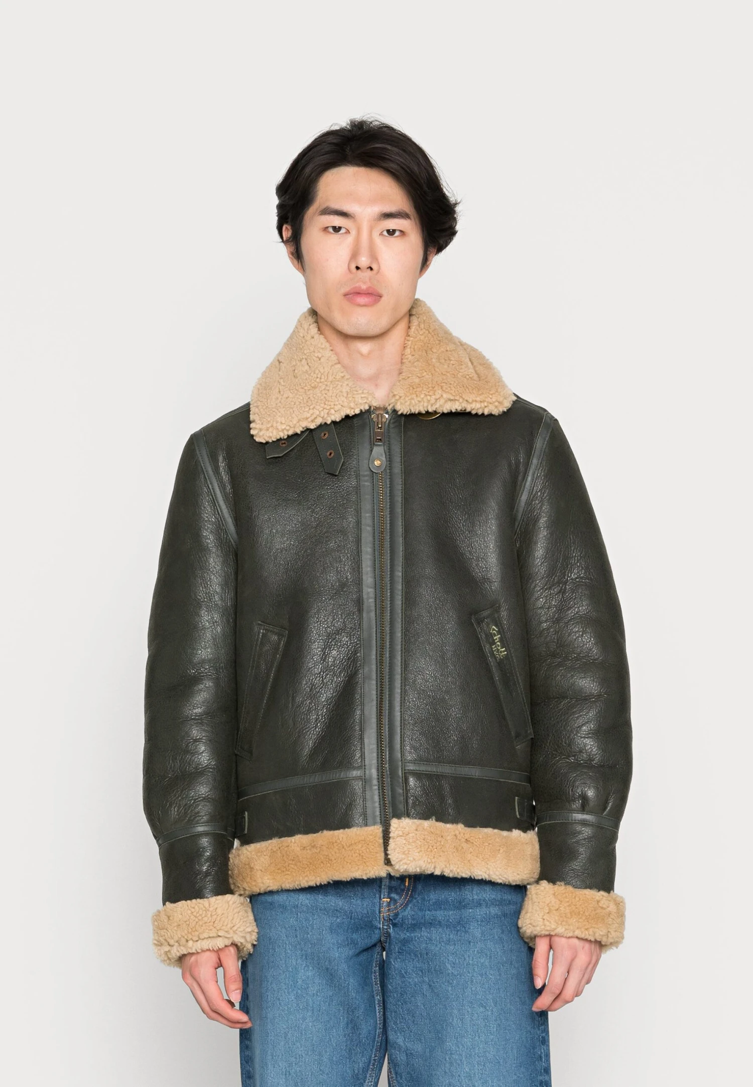 Schott Winter Jacket - Kaki/Beige 3 Schott Winter Jacket - Kaki/Beige