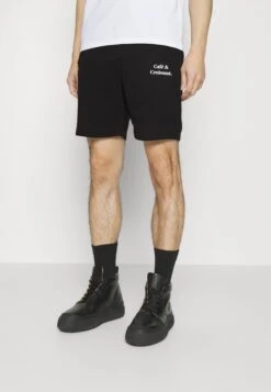 Café Croissant Unisex - Shorts - Black