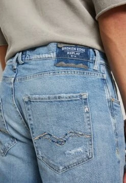 Replay Mickym Pants Broken Edge - Jeans Tapered Fit - Light Blue -Stock X 7bfb9c1debaf440c91b75b64b2a261d6