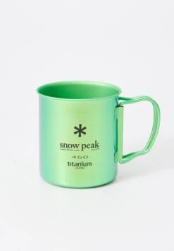 Snow Peak SINGLE 450 ANODIZED MUG UNISEX - Other Accessories - Lawn Green