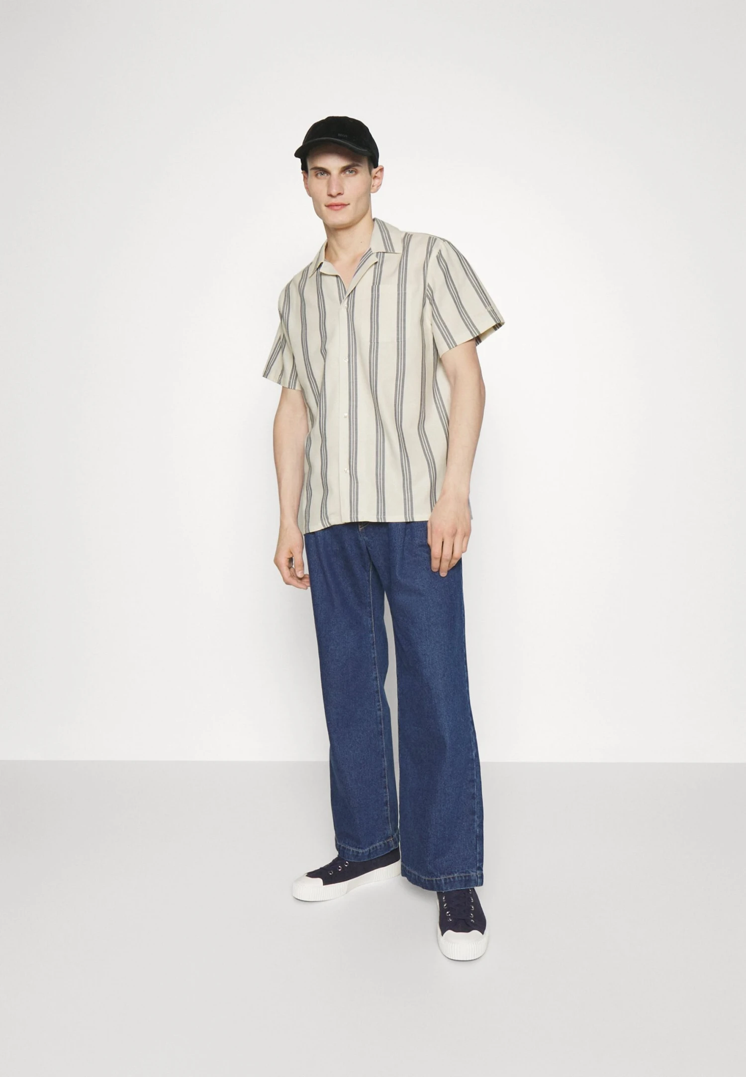 Les Deux Lawson Stripe Shirt - Shirt - Ivory/India Ink 4 Les Deux Lawson Stripe Shirt - Shirt - Ivory/India Ink - Image 2