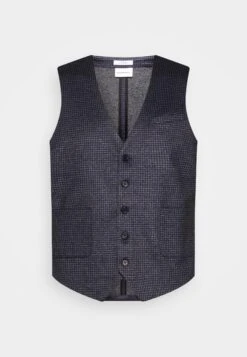 Lindbergh Houndtooth Waistcoat - Waistcoat - Navy -Stock X 8080c8766d5d438080461f405662c455