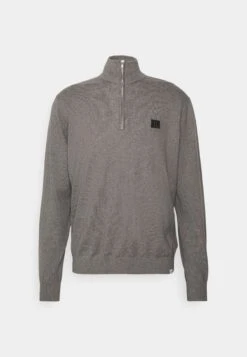 Les Deux Elias Patch Cashton Halfzip - Cardigan - Light Grey Melange/Rosin -Stock X 8099857810c34f04a5e048621a3bbd4f