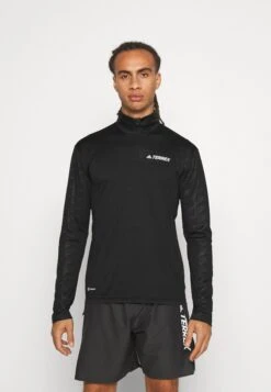 ADIDAS PERFORMANCE Mt Half Zi Ls - Long Sleeved Top - Black