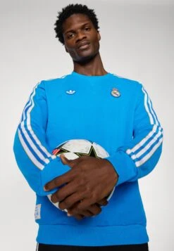 Adidas Originals REAL MADRID ICON SWEAT - Club Wear - Bluebird/white -Stock X 8309f47f5a8840b7a490e01b49f16aca