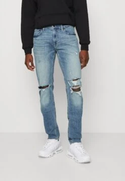 Hollister Co. Med Overt Shred - Slim Fit Jeans - Bright Light