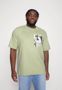 Calvin Klein Modern Graphic Comfort Tee - Print T-Shirt - Herb Tea