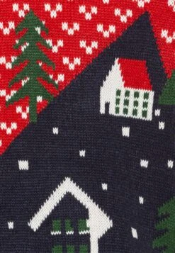 Only & Sons Onsxmas Landscape Crew- Jumper - Pompeian Red -Stock X 85d3f9c2bcc7466bb906ca17011c5d46