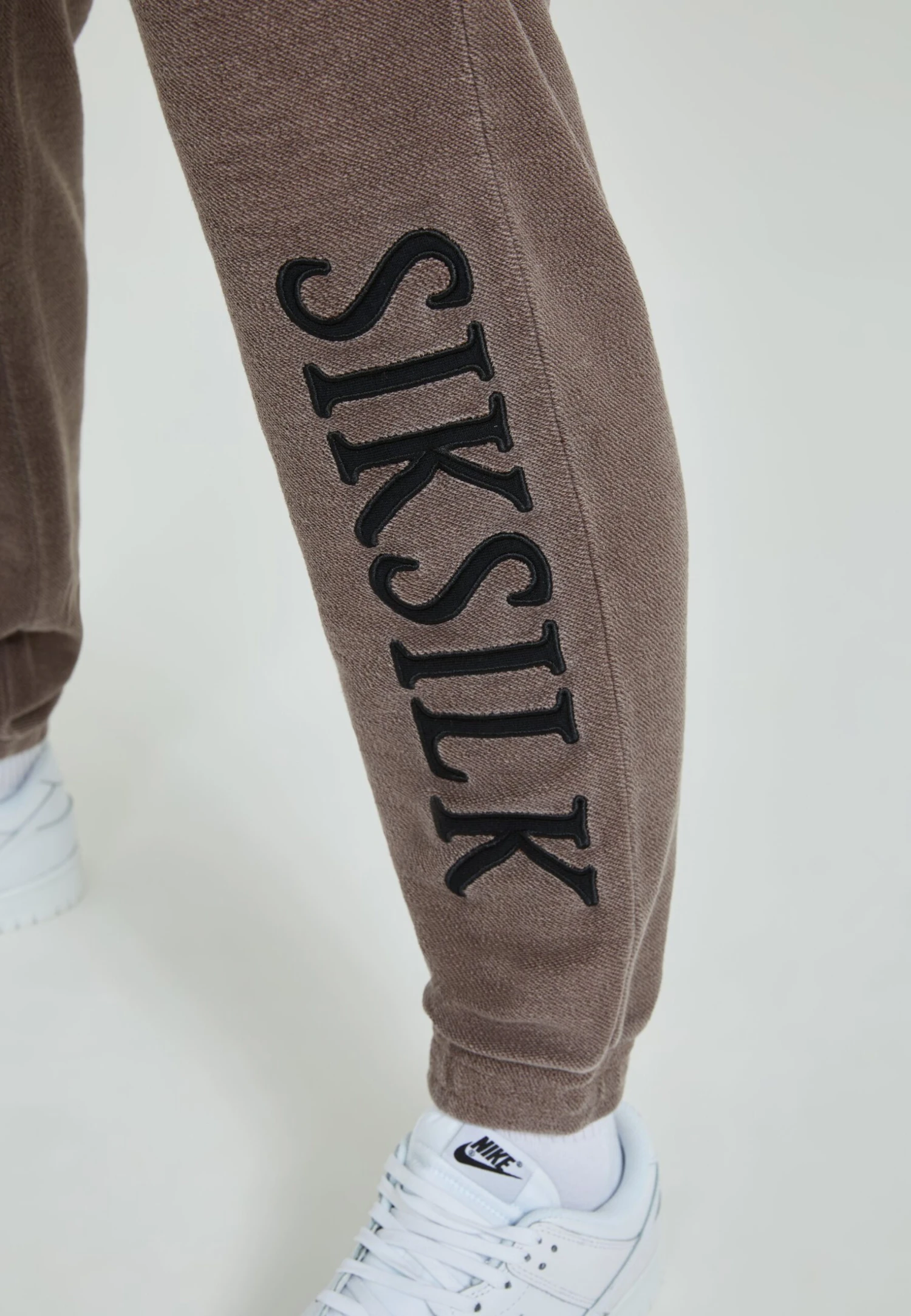 SikSilk Loopback - Tracksuit Bottoms - Washed Brown 8 SikSilk Loopback - Tracksuit Bottoms - Washed Brown - Image 6