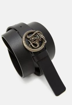 JUST CAVALLI Cintura Nodo Snake Logo - Belt - Black -Stock X 86cb2b15d6e54e909a320199e12c8fe3