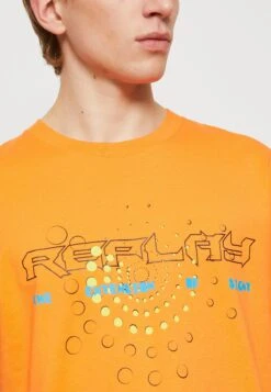 Replay Print T-Shirt - Orange -Stock X 86f4daf558d34e35bc04bde3857f7322