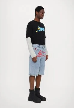 RUNNING DOG - Denim Shorts - Light Wash Blue -Stock X 880bfac3b05a49cd9b05ac581c7609ec