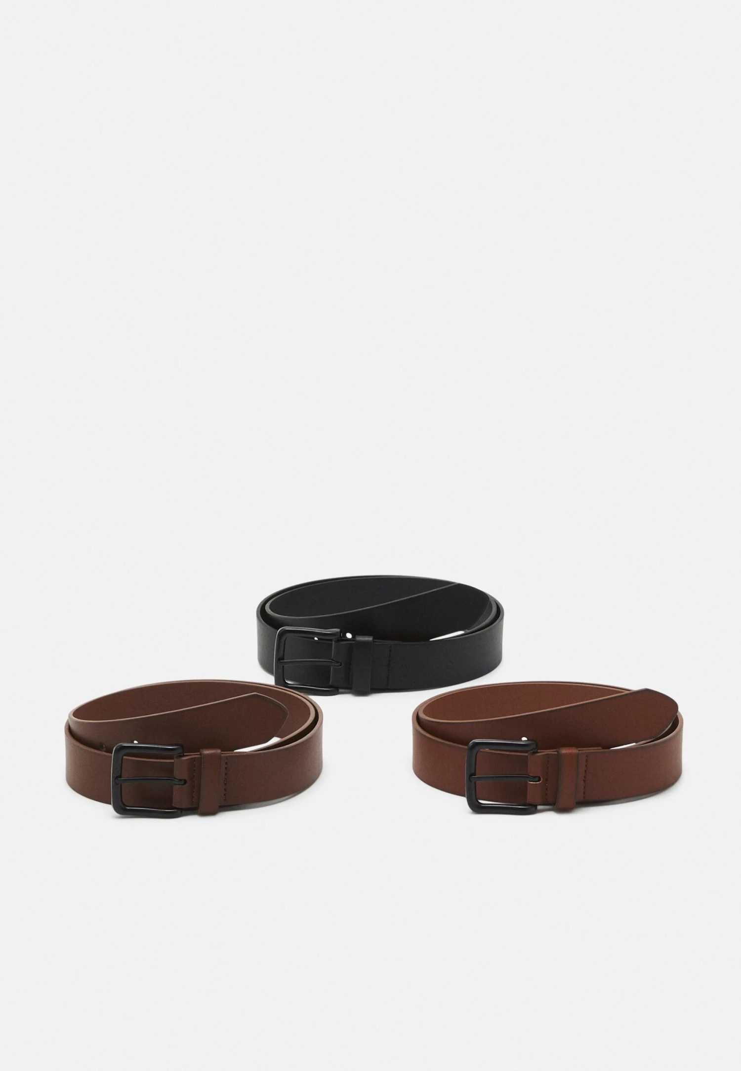 Pier One 3 Pack Unisex - Belt - Black/Brown /Cognac 3 Pier One 3 Pack Unisex - Belt - Black/Brown /Cognac