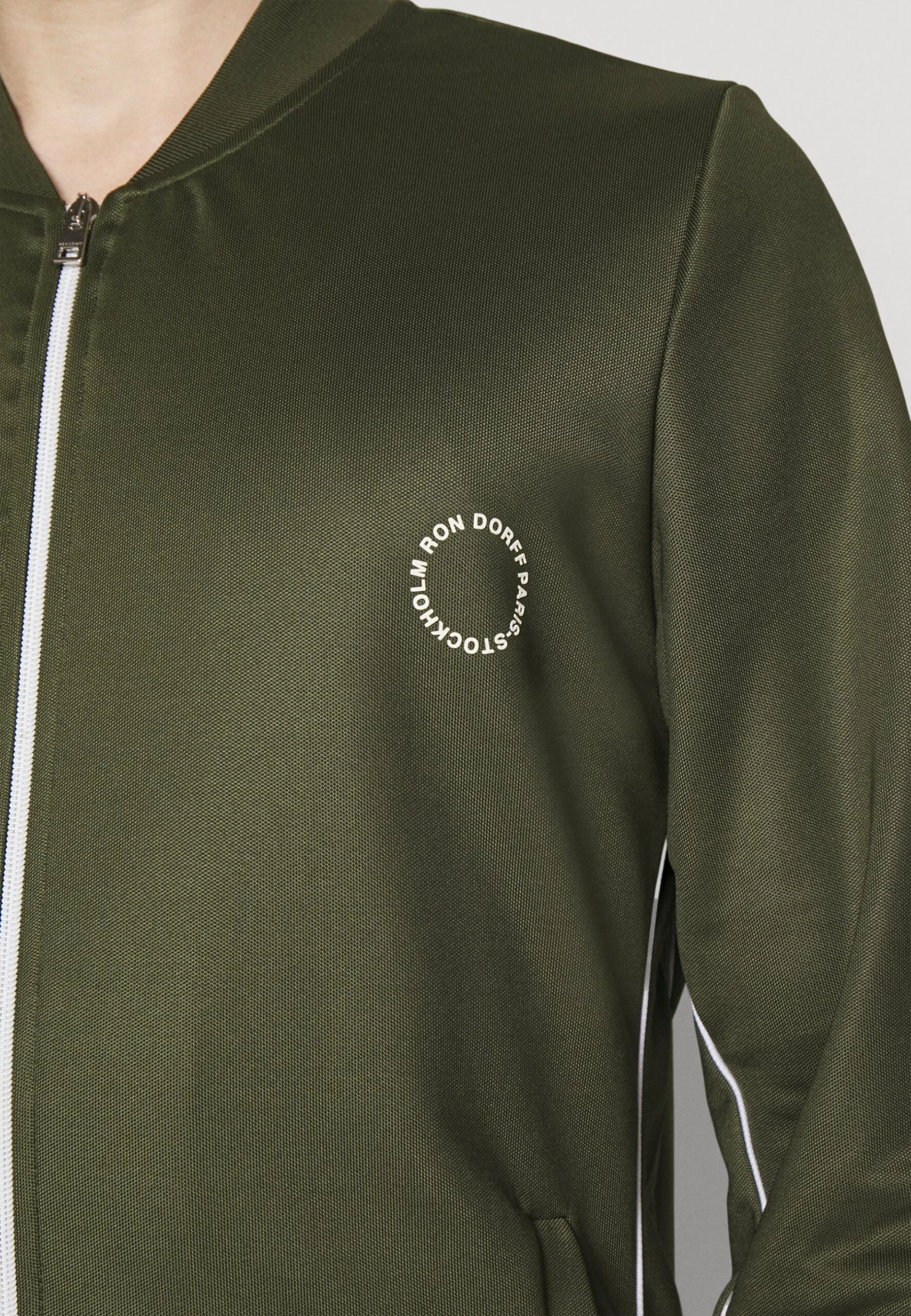 Track Piping - Training Jacket - Dark Oliver Green 7 Track Piping - Training Jacket - Dark Oliver Green - Image 5