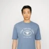 Tom Tailor Relaxed Crewneck Logo- Print T-Shirt - Greyish Mid Blue -Stock X 8a0140d0e2f54ed18da643886922d489