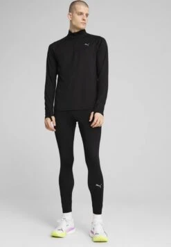 M RUN VELOCITY CLOUDSPUN 1/4 ZIP - Long Sleeved Top - Puma Black