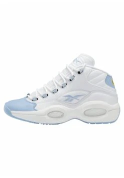Reebok Classic Question Mid - High-Top Trainers - Ftwr White/Fluid Blue/Toxic Yellow