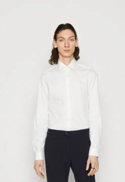 Stretch Fluid Print Slim Shirt - Formal Shirt - Airy Blue