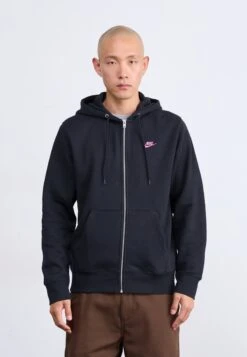 Nike Sportswear CLUB HOODIE - Zip-up Sweatshirt - Black