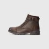 Jack & Jones JFWCHATSWORTH SN - Lace-up Ankle Boots - Brown Stone