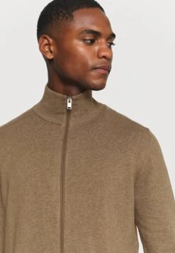 Selected Homme Berg Full Zip B Noos - Cardigan - Teak Melange -Stock X 94faa23e7e4042bb8af9413f11c5b0b9