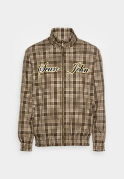 Sean John Vintage Check Trackjacket- Summer Jacket - Brown/Beige -Stock X 95c306c2b66a4beba297c6b4a21ed5d1